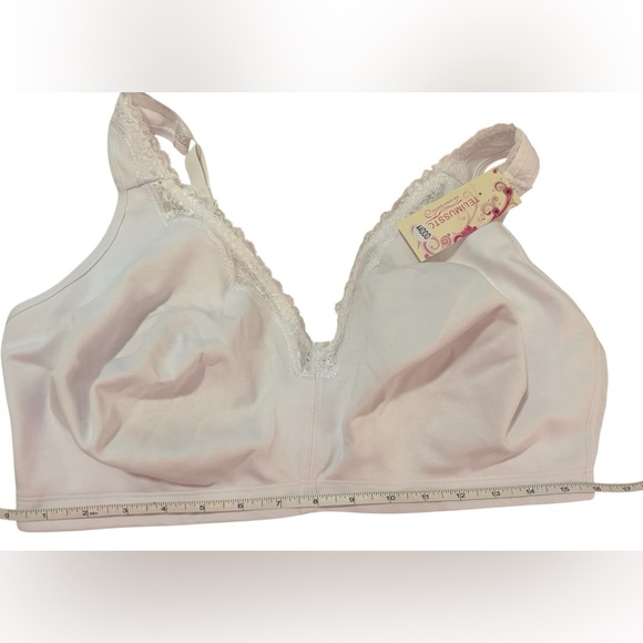 TELIMUSSTO Women's Plus Size Soft Cotton Lace Bra Full Coverage Wirefree 44DDD - Picture 3 of 5